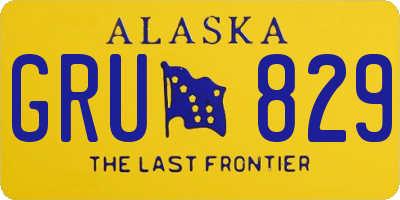 AK license plate GRU829