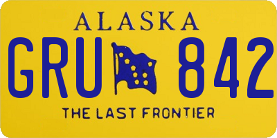 AK license plate GRU842
