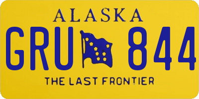 AK license plate GRU844