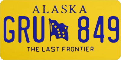 AK license plate GRU849