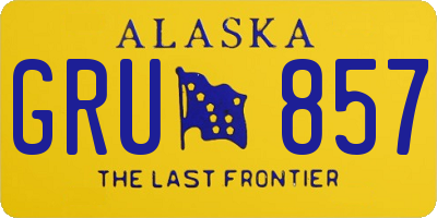 AK license plate GRU857