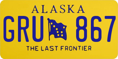 AK license plate GRU867