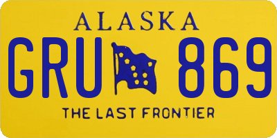 AK license plate GRU869