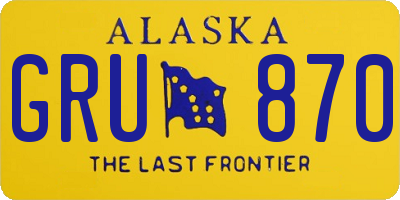 AK license plate GRU870