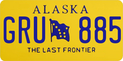 AK license plate GRU885