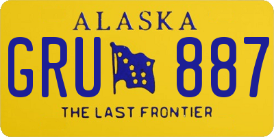AK license plate GRU887