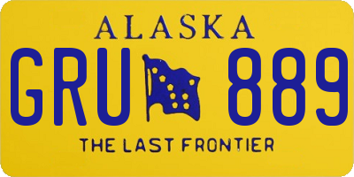 AK license plate GRU889