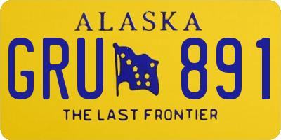 AK license plate GRU891