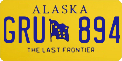 AK license plate GRU894