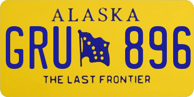 AK license plate GRU896