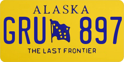 AK license plate GRU897