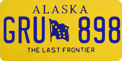 AK license plate GRU898