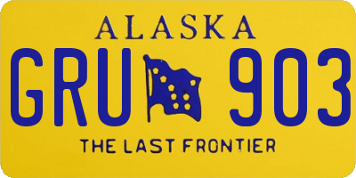 AK license plate GRU903