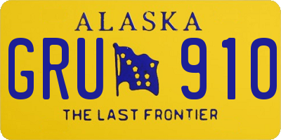AK license plate GRU910