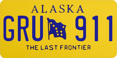 AK license plate GRU911