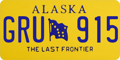 AK license plate GRU915