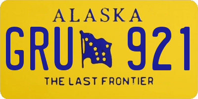 AK license plate GRU921