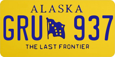 AK license plate GRU937