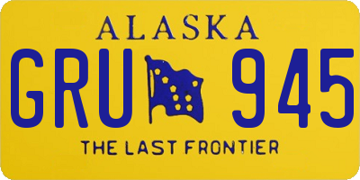 AK license plate GRU945