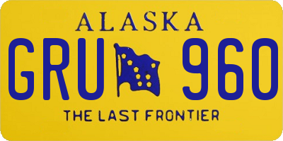 AK license plate GRU960