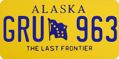 AK license plate GRU963