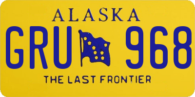 AK license plate GRU968