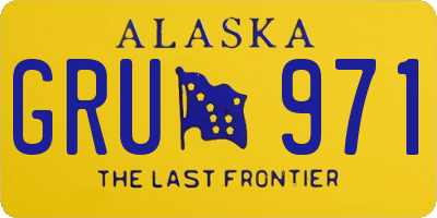 AK license plate GRU971