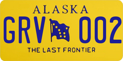 AK license plate GRV002