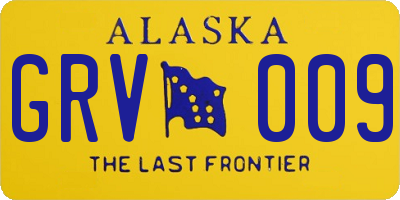 AK license plate GRV009