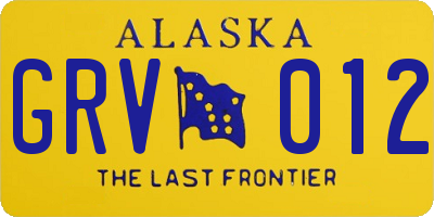 AK license plate GRV012