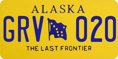 AK license plate GRV020