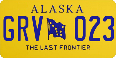 AK license plate GRV023