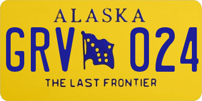 AK license plate GRV024