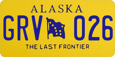 AK license plate GRV026