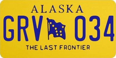 AK license plate GRV034