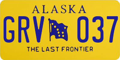 AK license plate GRV037