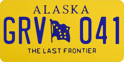 AK license plate GRV041