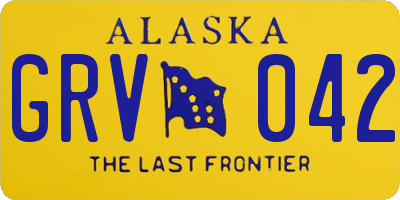 AK license plate GRV042
