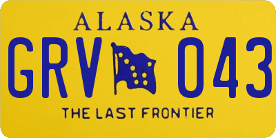 AK license plate GRV043