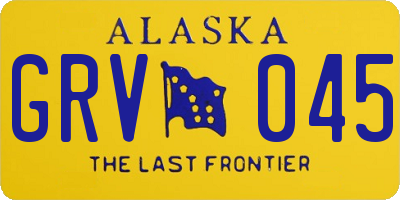 AK license plate GRV045