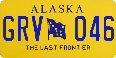AK license plate GRV046