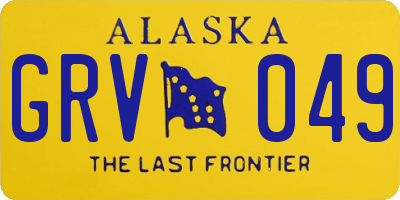 AK license plate GRV049