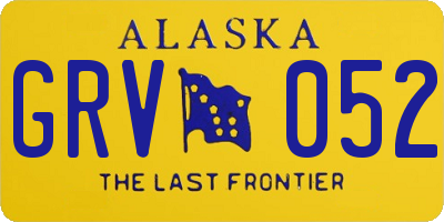 AK license plate GRV052