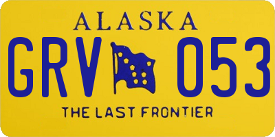 AK license plate GRV053