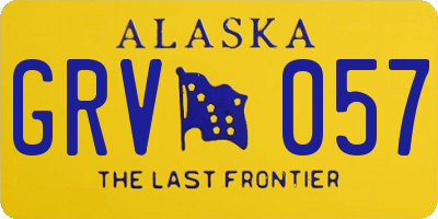 AK license plate GRV057