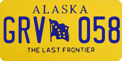 AK license plate GRV058