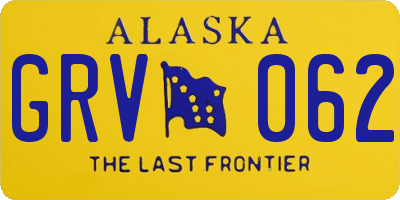 AK license plate GRV062