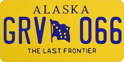 AK license plate GRV066