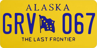 AK license plate GRV067