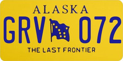 AK license plate GRV072